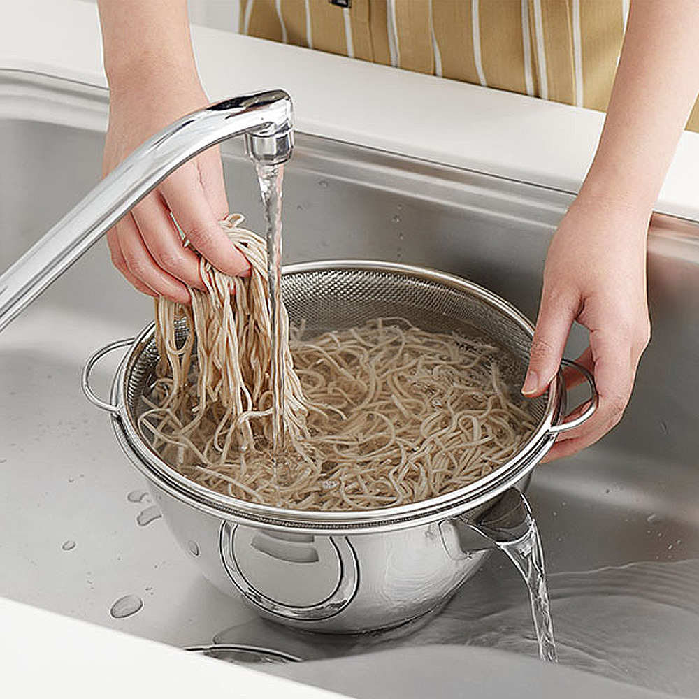 카지동야 물코볼 채망 스텐 그릇 세트 26cm L