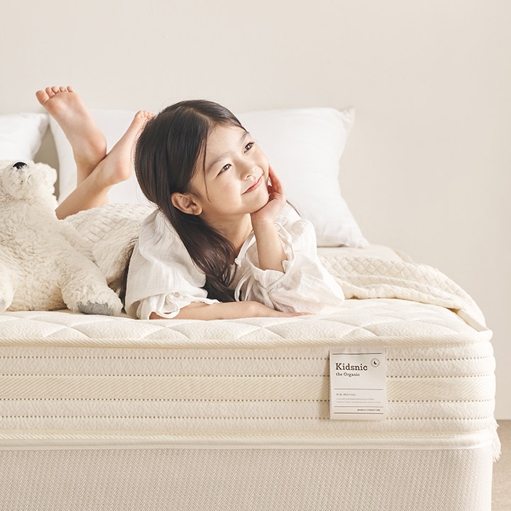 [삼익가구]키즈닉 150T 오가닉 독립스프링 낮은 매트리스(슈퍼싱글)