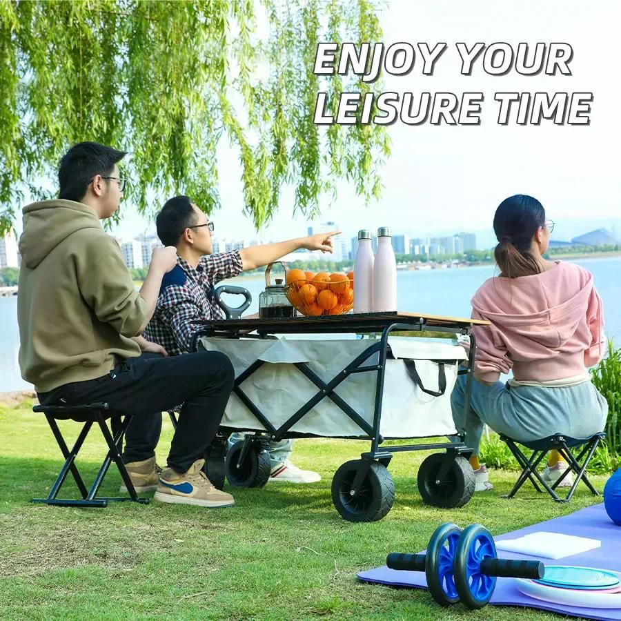 캠핑추천 트레일러 접이식 유틸리티 비치 카트 운반카 대용량 왜건 야외 휴대용 캠핑 STC220LBS