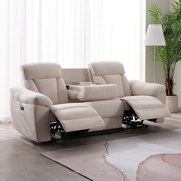 [삼익가구]프라임 아쿠아텍스 3인용 전동 리클라이너 소파(양방향)