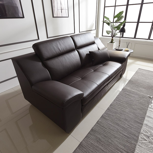 삼익가구 버나드 천연가죽 3인용 쇼파 스툴제외