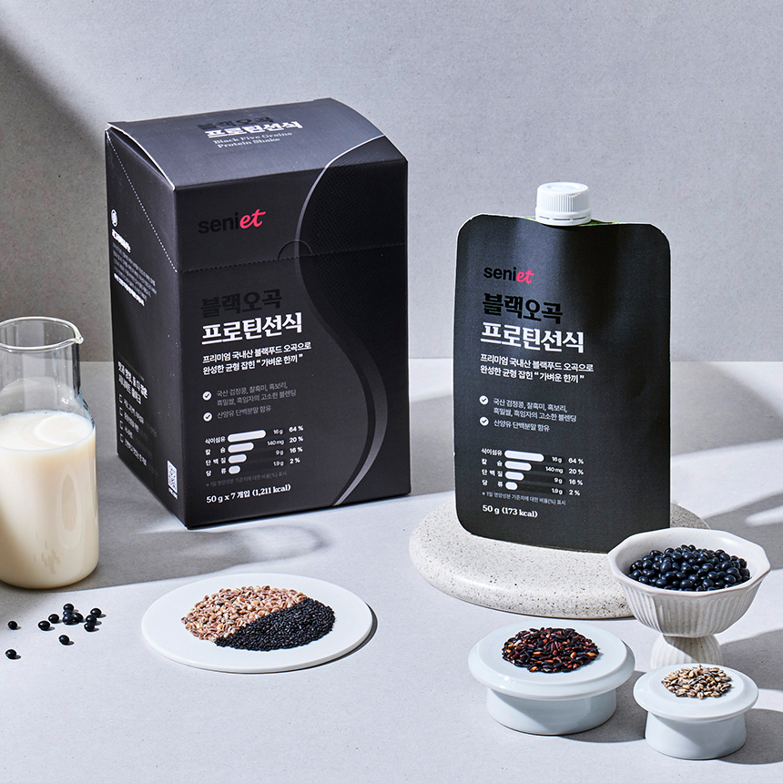 국산 블랙오곡 프로틴선식 단백질 식사대용 쉐이크 50gx7개