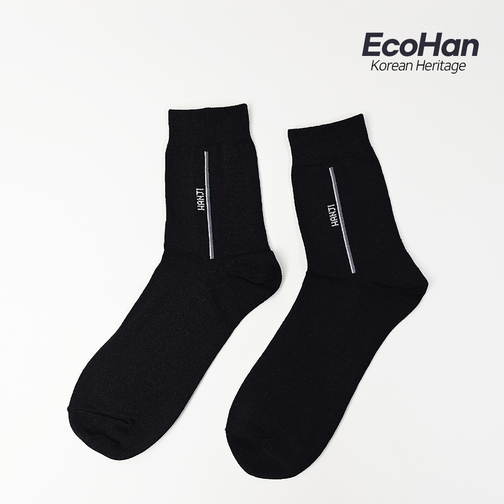 골프아토 EcoHan 한지양말 중목 남성용 한지 63% 함유 블랙라인 - 상세 이미지 2