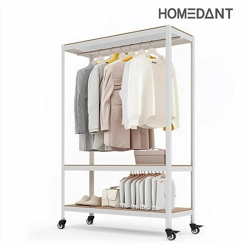 시스템행거 드레스룸 이동식 옷걸이 옷장 스피드랙행거 홈던트하우스 7005001800 3단 행거봉2개