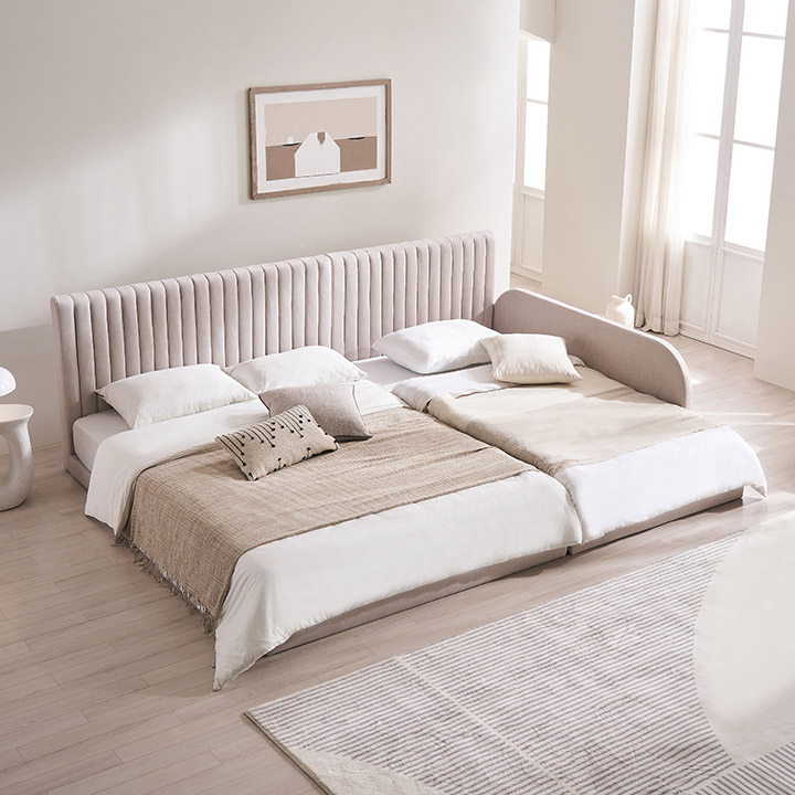 [삼익가구]더문 패밀리 침대(매트제외 SS+Q)+가드1