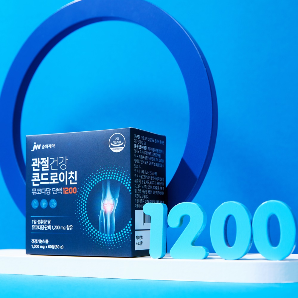 jw중외제약 관절 소연골 콘드로이친 뮤코다당 단백 1200 1000mg 60정, 2개 - 상세 이미지 3