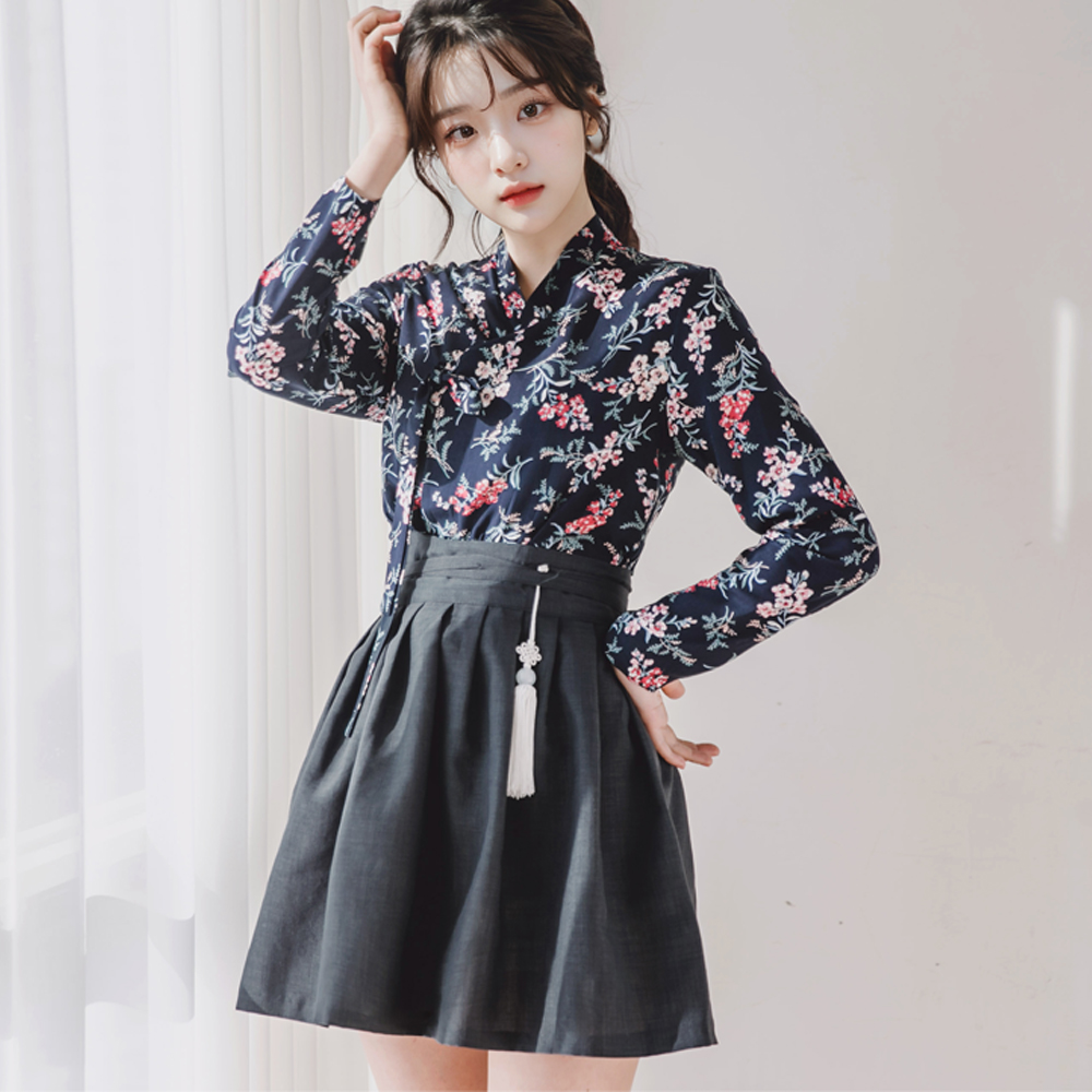 드레 미니 허리치마 생활한복 개량 계량 퓨전 반티