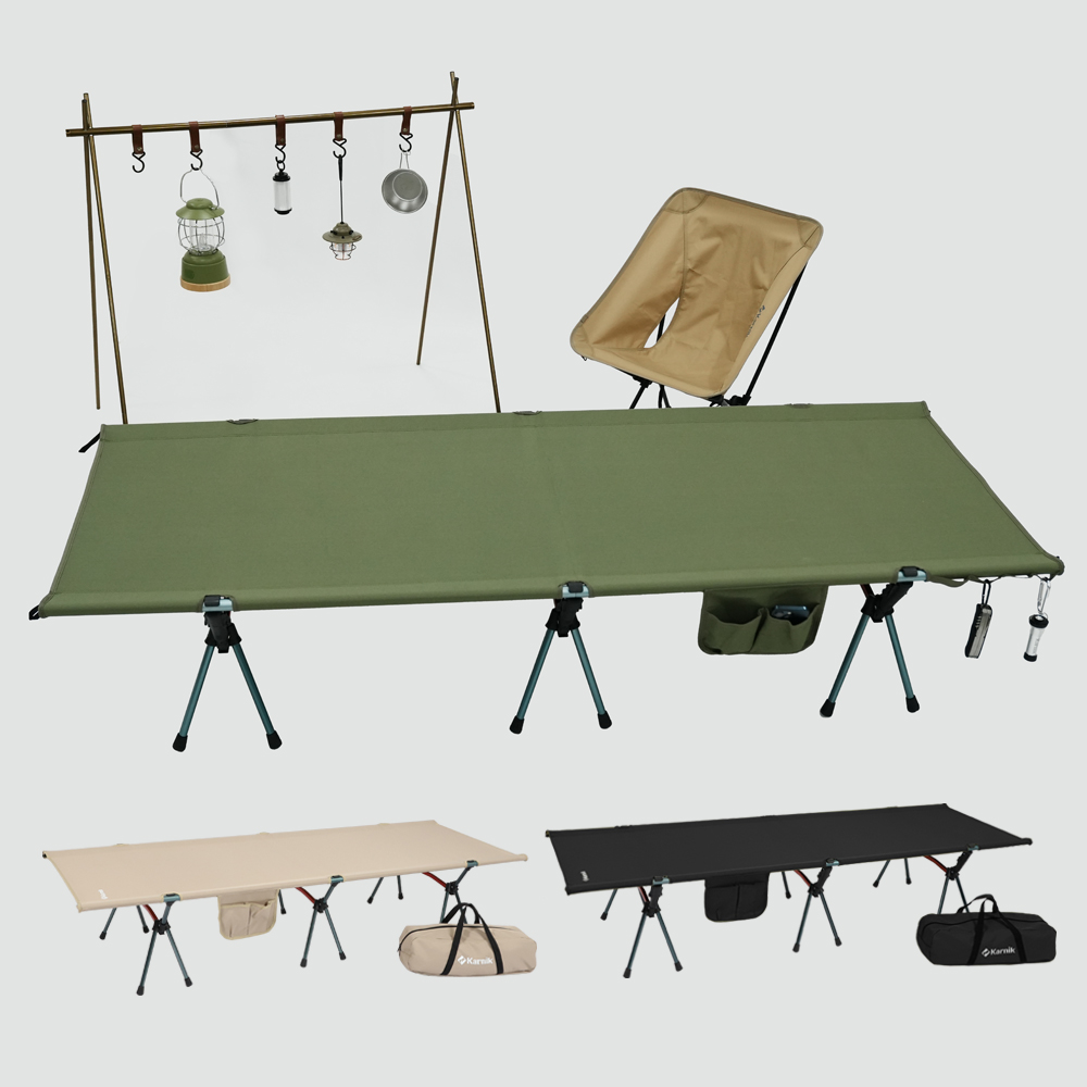 카르닉 와이드 경량 야전침대 75cm 접이식 간이 휴대용 로우