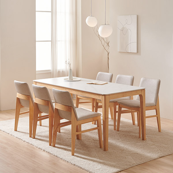 [삼익가구]어썸 통세라믹 6인용 원목 식탁세트(의자6)