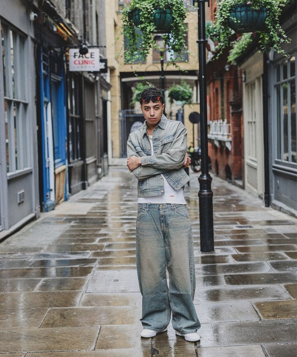 빔즈 BEAMS 별주 Lee WIDE FADE BAGGY JEANS 와이드 페이드 팬츠 - 상세 이미지 2