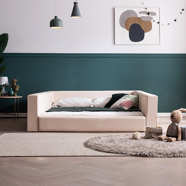 [삼익가구]노르딕 가드형 가죽 침대(슬립웰 파워 본넬 매트-퀸)