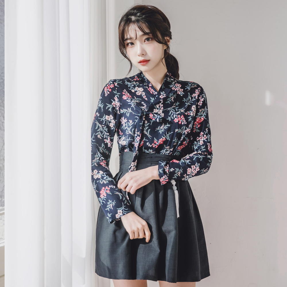 드레 미니 허리치마 생활한복 개량 계량 퓨전 반티 - 상세 이미지 2