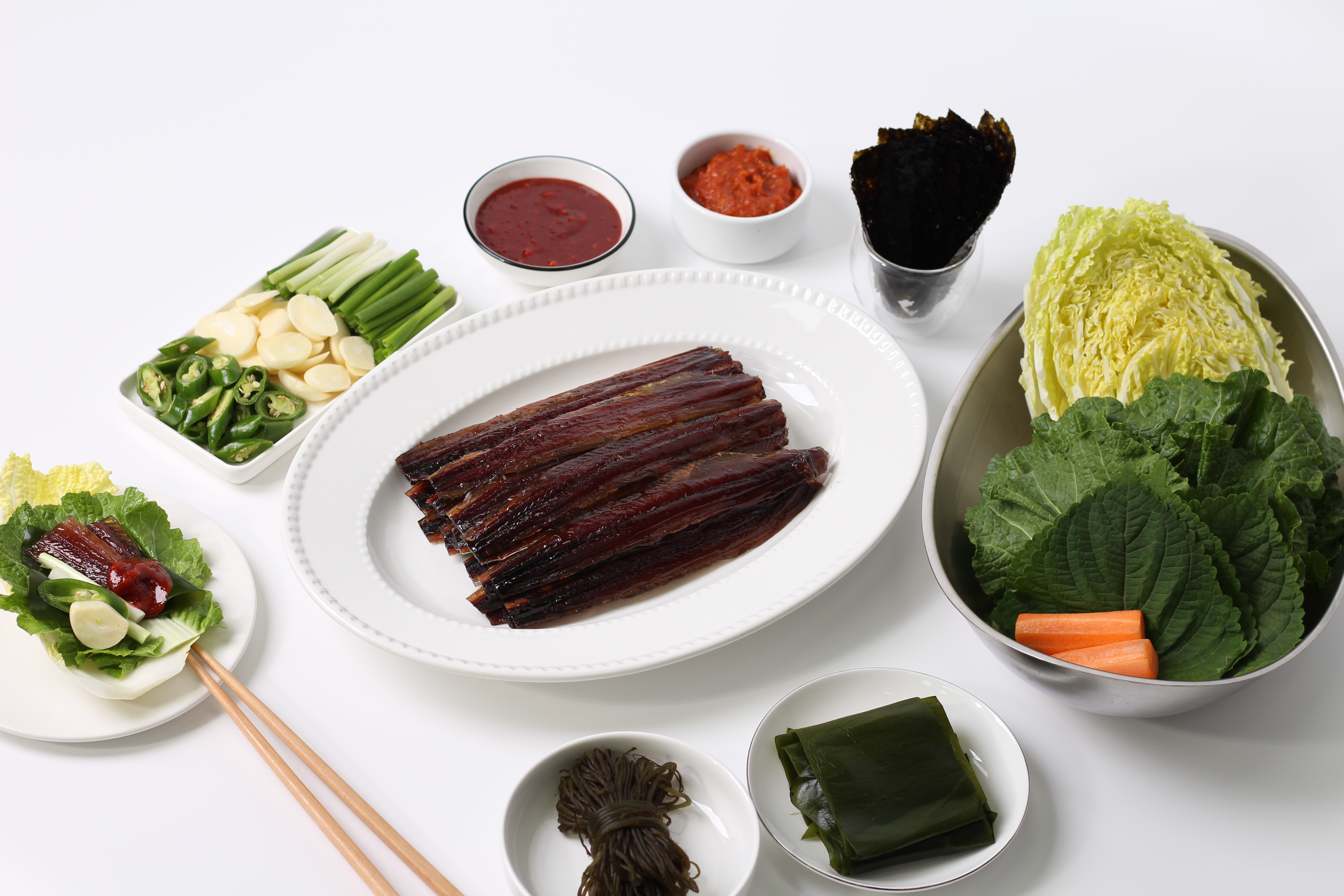 포항 구룡포 과메기 야채세트 햇 꽁치 손질 안주 - 상세 이미지 3