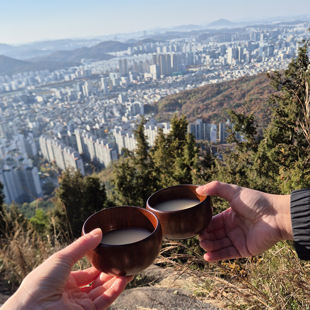 이디프 나무 막걸리잔 막사발 동동주잔 전통주 술잔 - 상세 이미지 5