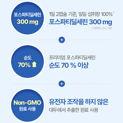일양약품 프리미엄 포스파티딜세린 PS 60캡슐 1개월 비타민E 아연 기억력 인지력 면역력 이미지 7