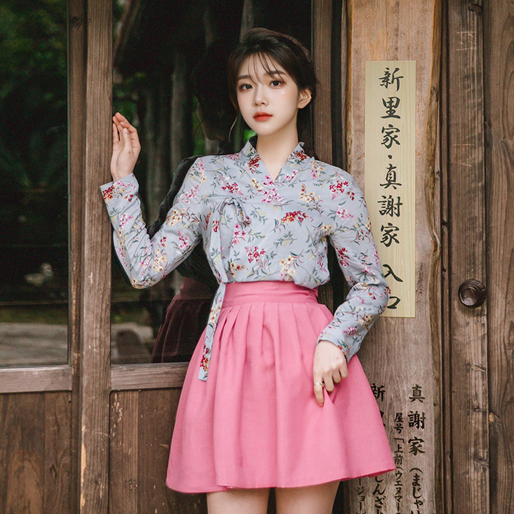 새녘 미니 허리치마 생활한복 개량 계량 퓨전 반티 - 상세 이미지 5