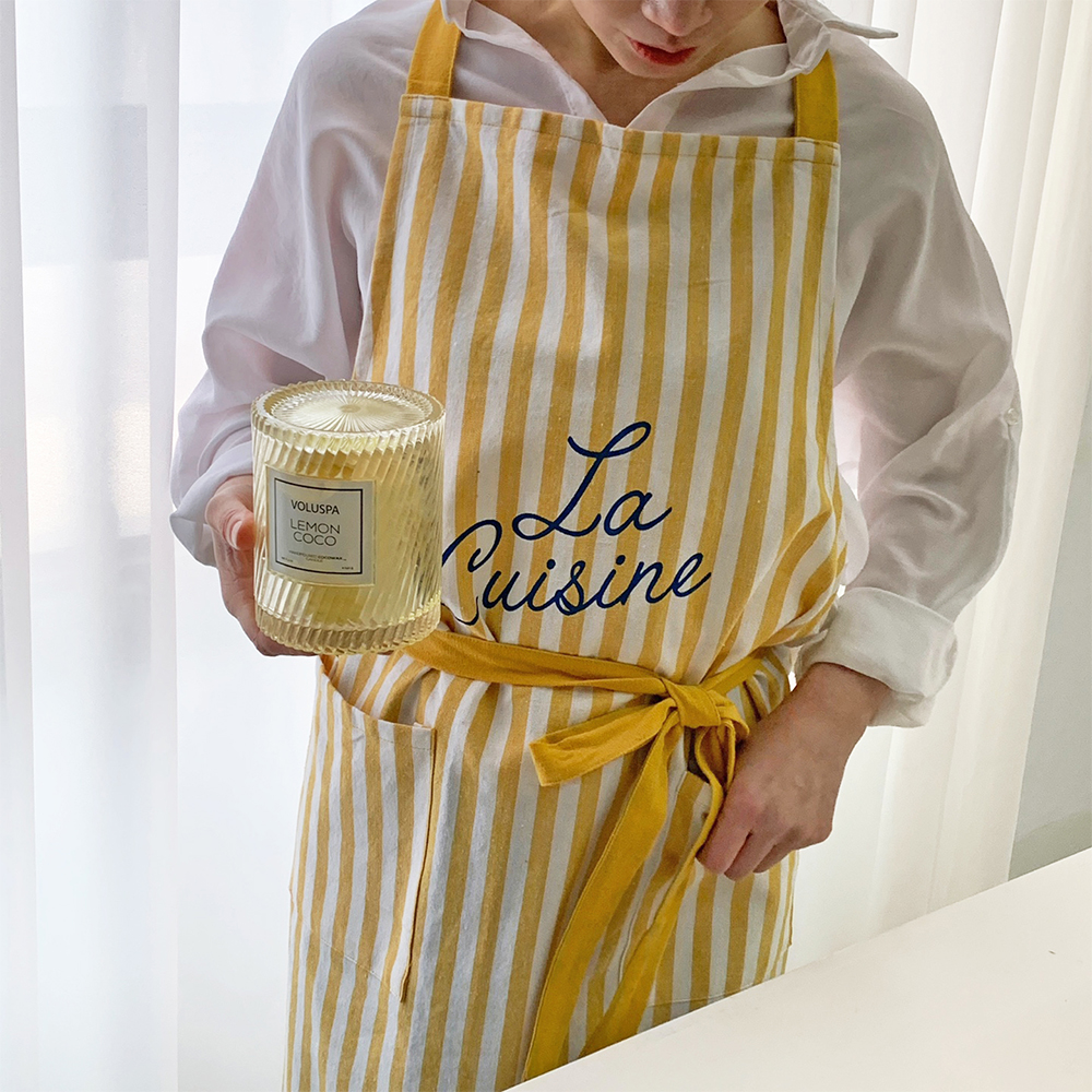 트위그뉴욕 스프라이드 줄무늬 카페 앞치마 주방 어린이집 앞치마 보육교사