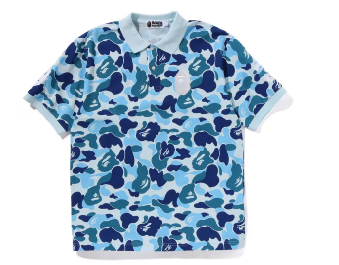 베이프 반팔티 ABC CAMO LARGE APE HEAD POLO 1K70-112-001 - 상세 이미지 2