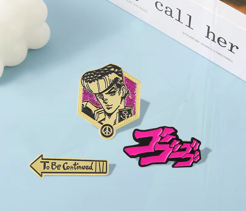 죠죠의 기묘한 모험 죠스케 죠린 죠타로 독서실 미니백 에코백 가방 파우치 굿즈 팬들을 위한 라펠 배지 일본 쥬얼리 선물 조조 에나멜 브로치... 