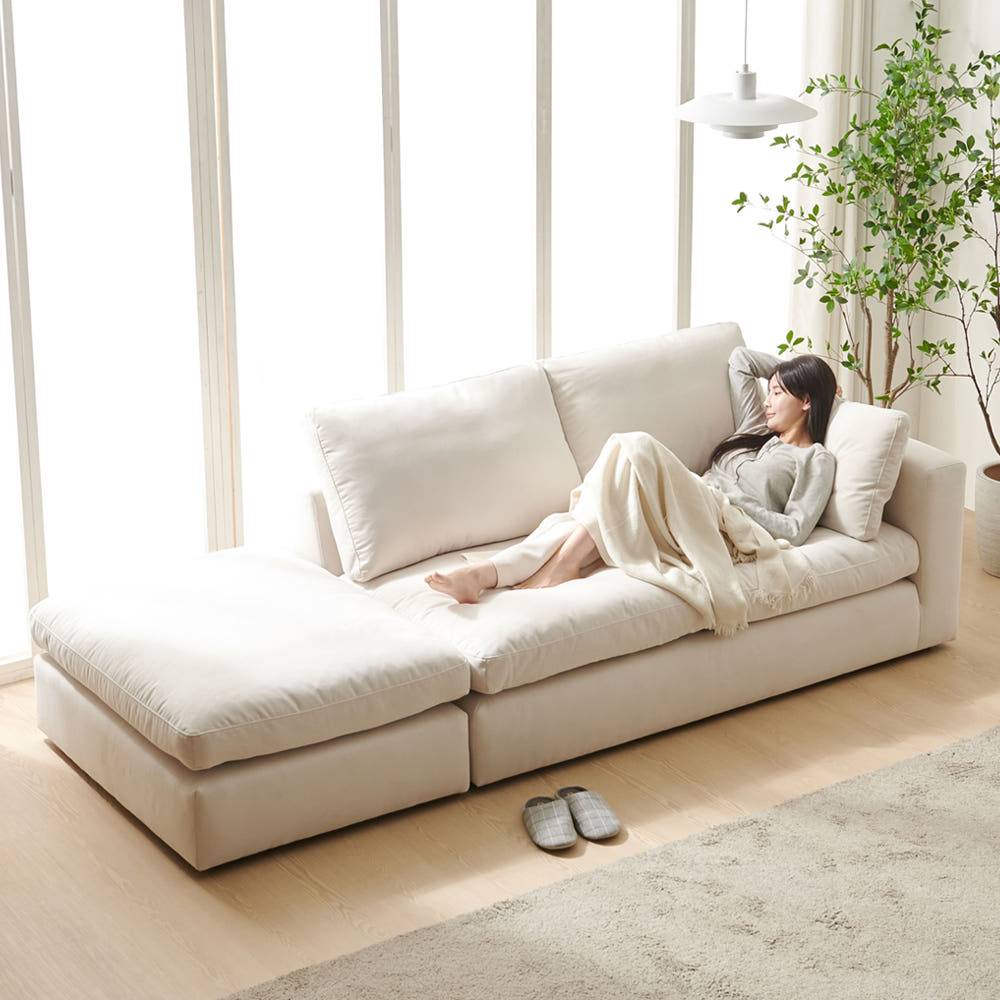 루미에르 아쿠아텍스 패브릭 모듈 소파 3인 카우치형