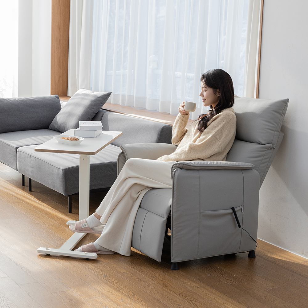 핏쳐 1인용 전동 리클라이너 가죽 소파 ERE1 안락의자 소파