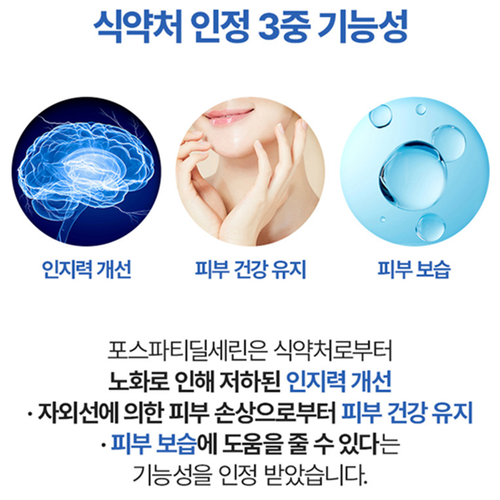 일양약품 프리미엄 포스파티딜세린 PS 60캡슐 1개월 비타민E 아연 기억력 인지력 면역력 이미지 6