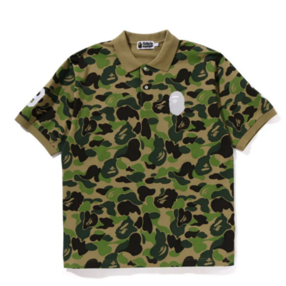 베이프 반팔티 ABC CAMO LARGE APE HEAD POLO 1K70-112-001 - 상품 이미지
