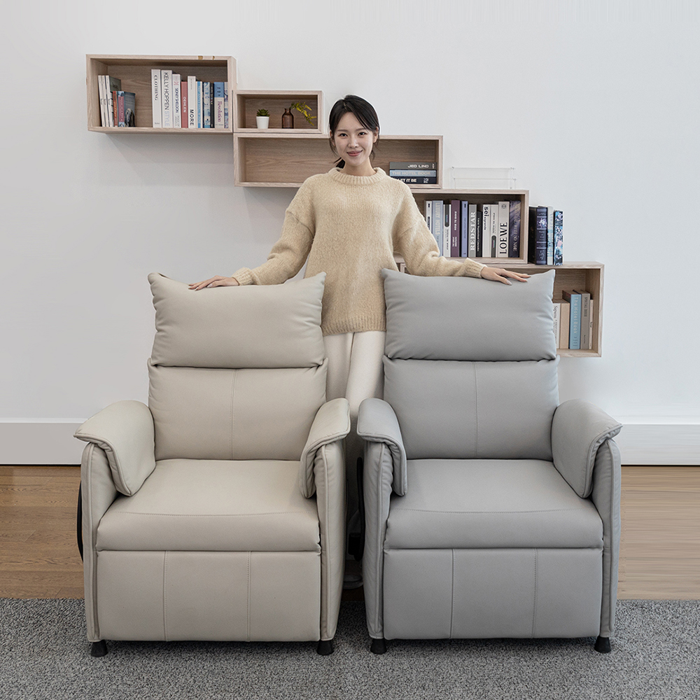 핏쳐 1인용 전동 리클라이너 가죽 소파 ERE1 안락의자 소파