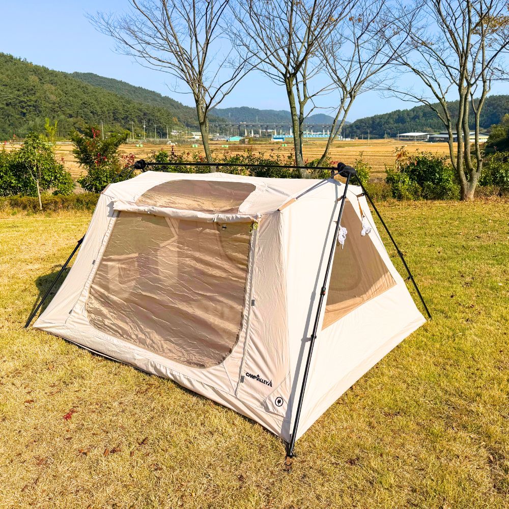 오토 코티지 270 아이보리 오토 텐트 자동 원터치 면 이너텐트 자립형 A형