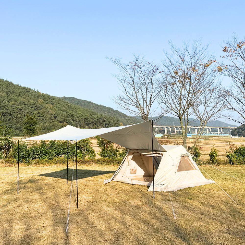 오토 코티지 270 아이보리 오토 텐트 자동 원터치 면 이너텐트 자립형 A형