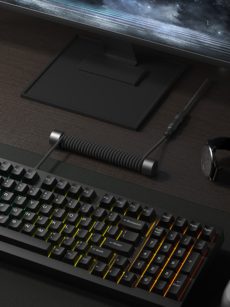 C타입 키보드 항공 코일 케이블 홀더 세트 슬림