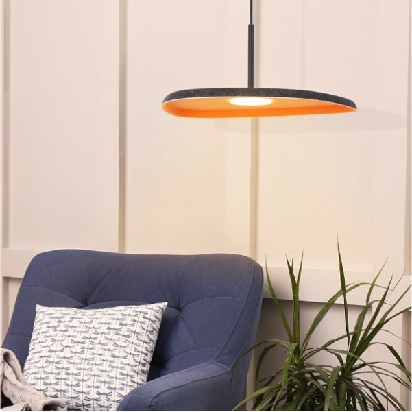 LED 에코 브래닛 펜던트 12W 블랙+오렌지 IOT 리모컨 삼색변환 지그비 플리커프리 - 상세 이미지 4