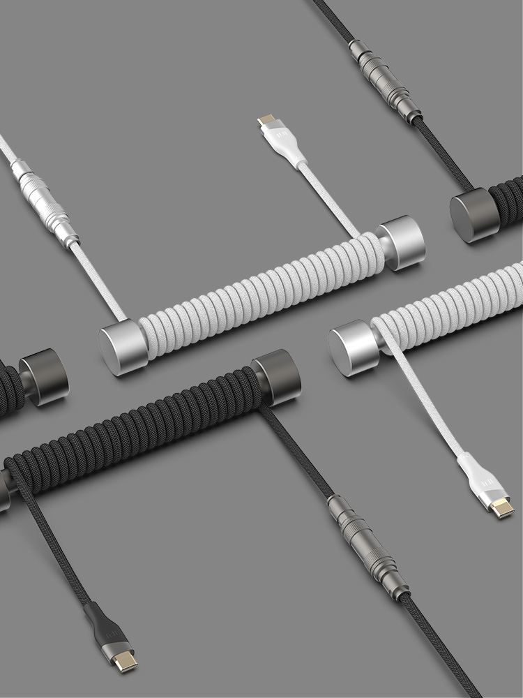 C타입 키보드 항공 코일 케이블 홀더 세트 슬림