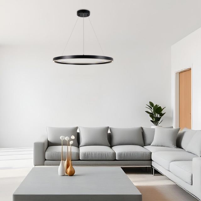 더쎈 LED 노카 1등 원형 펜던트조명 50W 거실 카페 조명 이미지 6