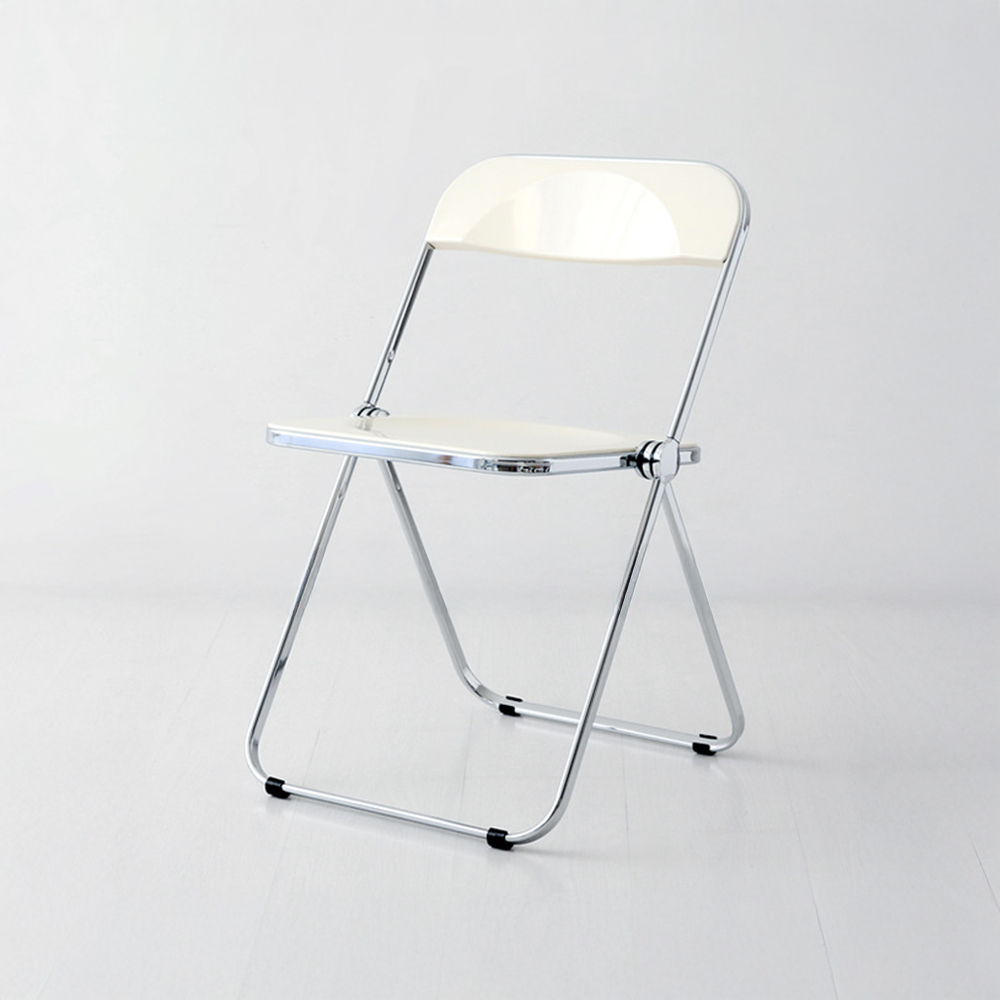 RUDAN 투명접이식의자 아이보리 7575.7648