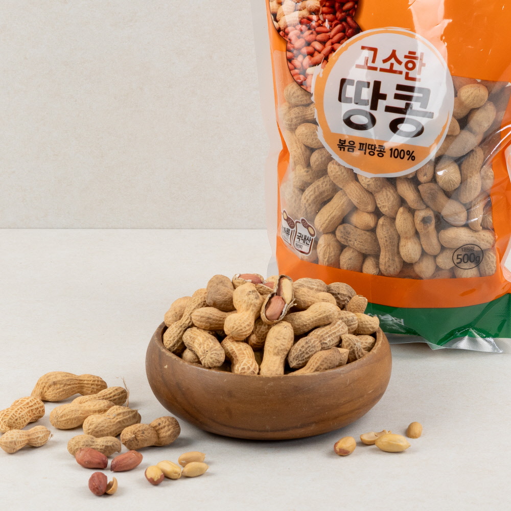 25년산 국산 고창 [ 구운 볶은 땅콩 500g ] 피땅콩 땅콩볶음 껍질채 볶음 햇땅콩 - 상세 이미지 5