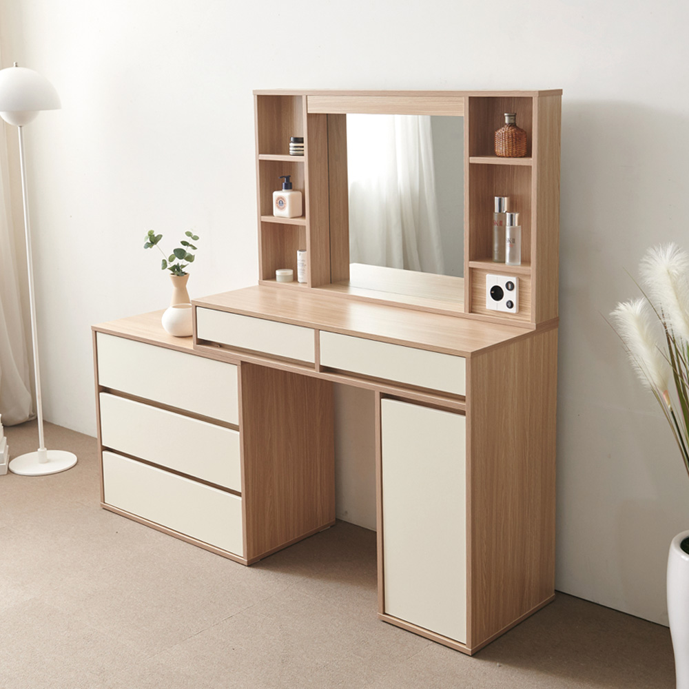 [희망일설치] 파로마 이즈 아멜리 LED 확장형 수납 화장대