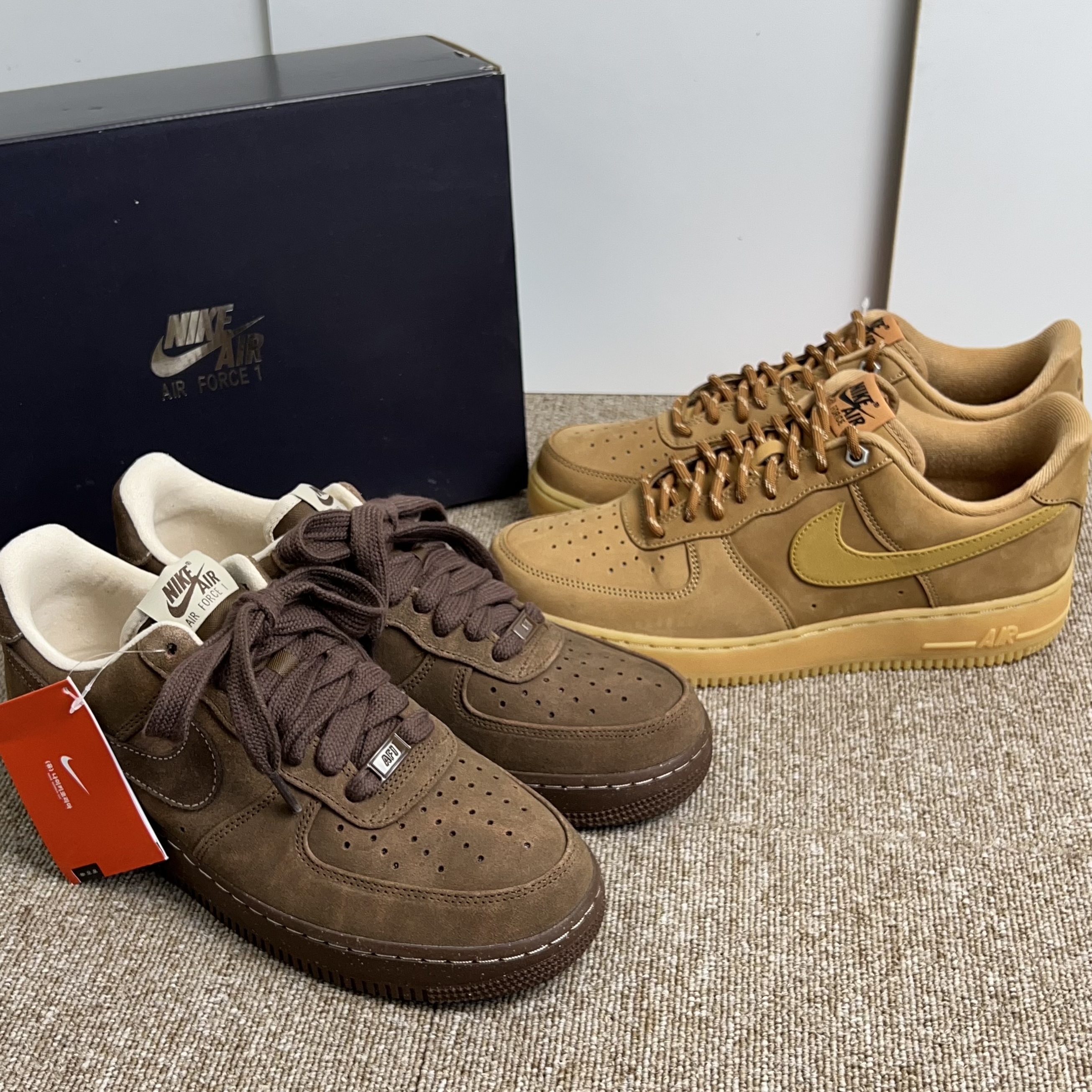 국내매장판 나이키 에어포스 된장 카카오 1 07 WB 플랙스 커플 된장포스