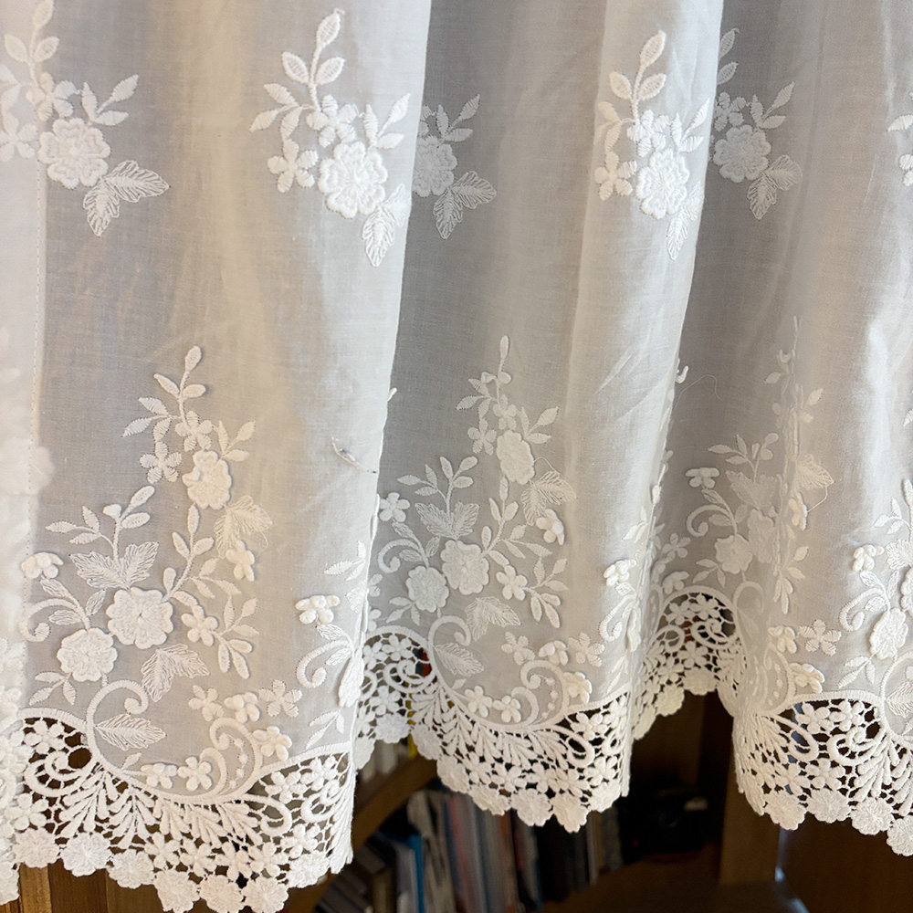 들꽃 면 가리개커튼 주방 바란스 커튼