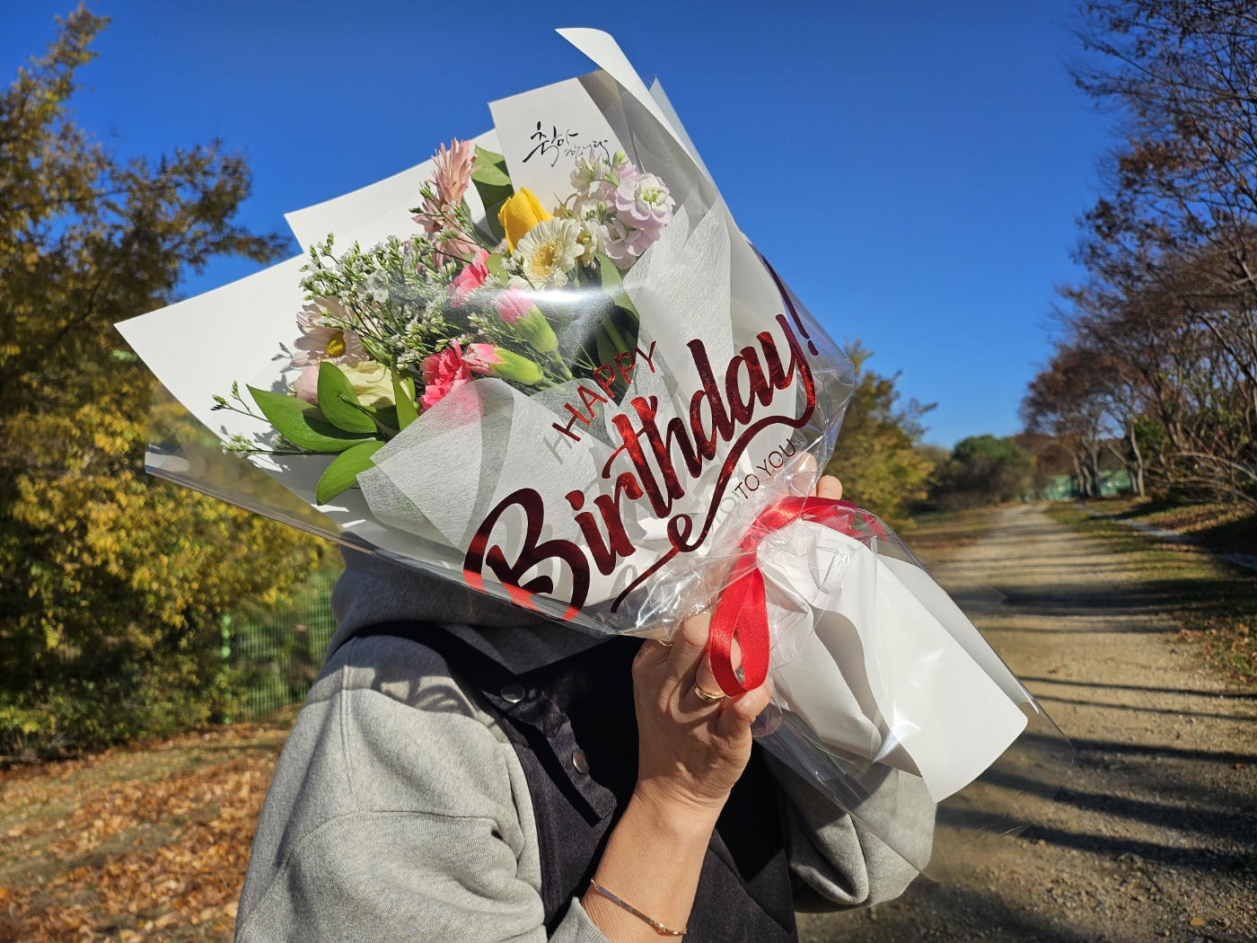 유스풀몰 happy birthday 한다발 (연한색) 생화 꽃배달 싼곳 정기구독 정기배송 이미지 2