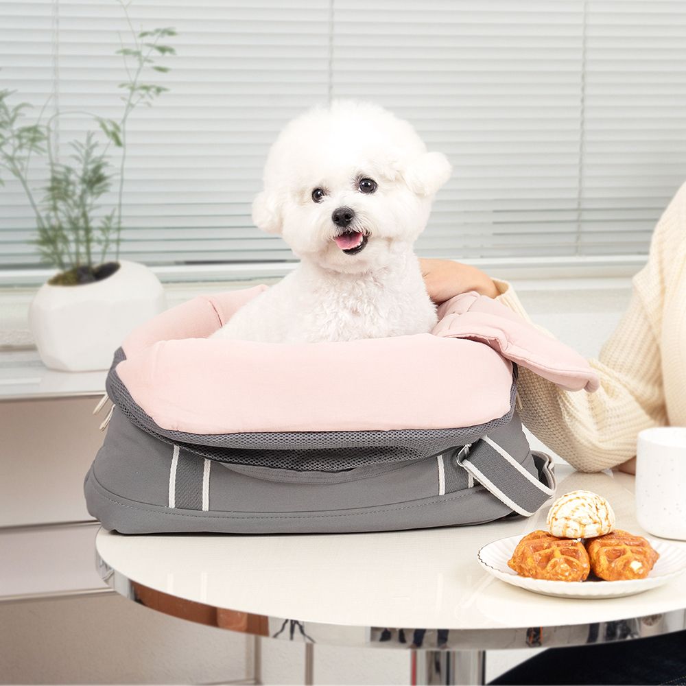 강아지 슬링백 이동 가방 애견 반려견 소형견 포밍베딩백L - 상세 이미지 5