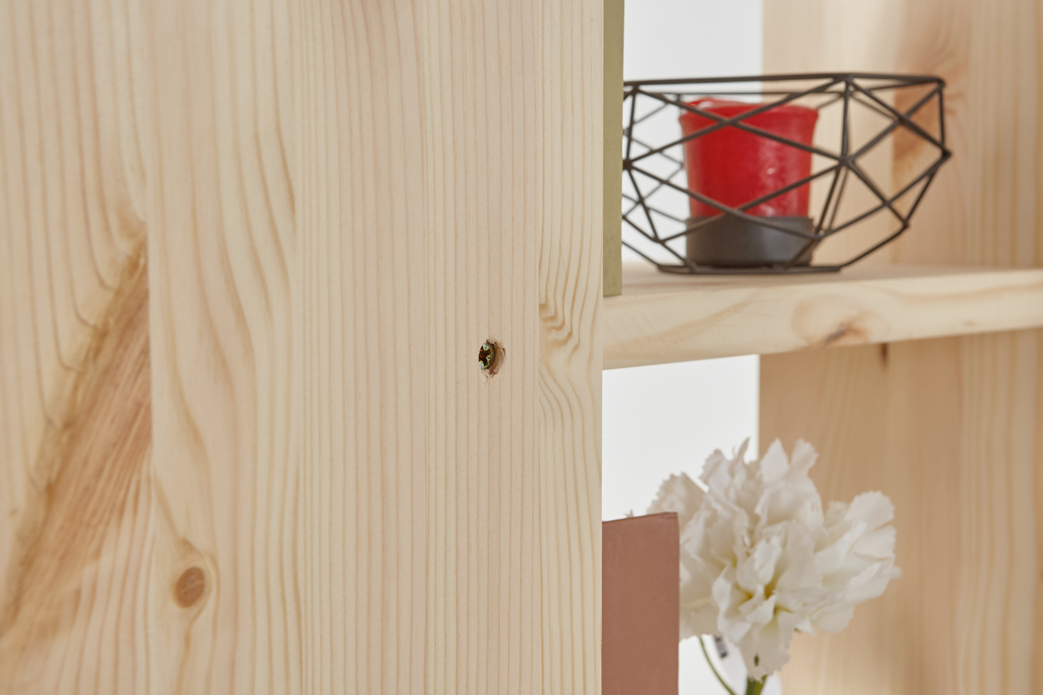 회전책꽂이 회전형책장 회전식 원형 만화책 400x400x1640mm, 5단, 레드파인원목