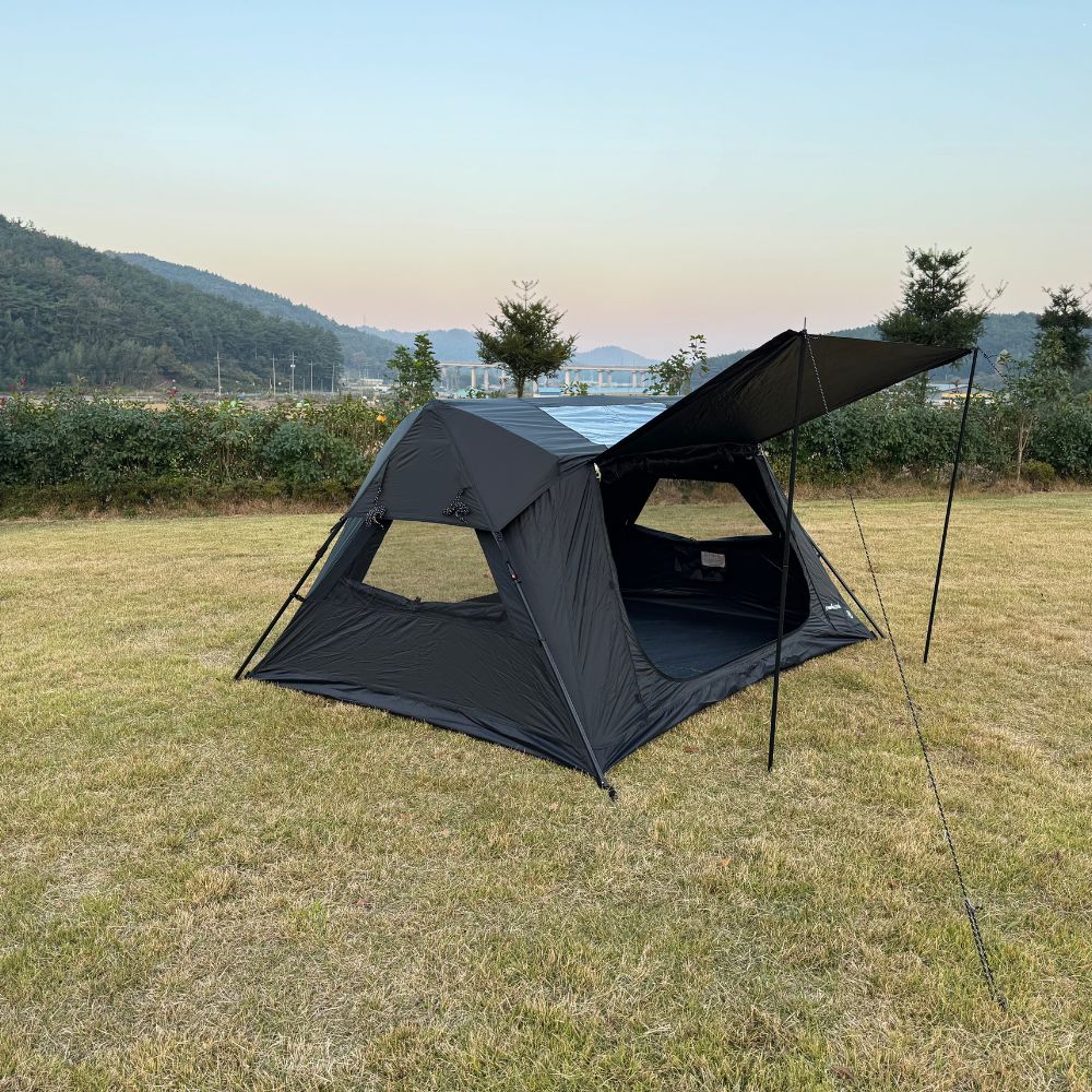 오토 코티지 270 아이보리 오토 텐트 자동 원터치 면 이너텐트 자립형 A형