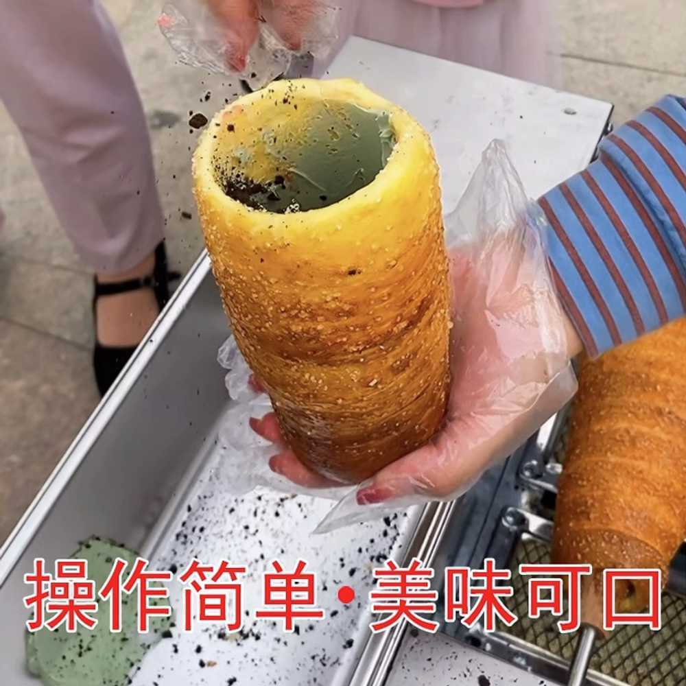 굴뚝빵 제조기 베이글 오븐 롤빵 간식 메이커 길거리 가스식 - 상세 이미지 3
