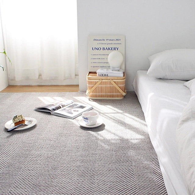 나라데코 PD 헤링본 러그 쟈가드 사이잘룩 거실 카페트 사계절 100x150