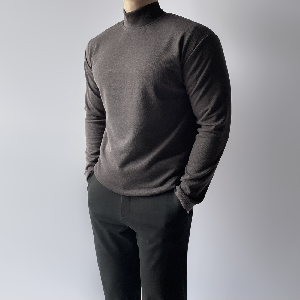 1+1 남자반폴라 남성목폴라 남자반목폴라 모크넥 터틀넥 - 상세 이미지 4