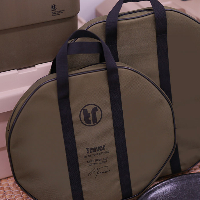 트루버 무쇠 그리들 주물 조선 캠핑 불판 그리들팬 나무손잡이 38cm