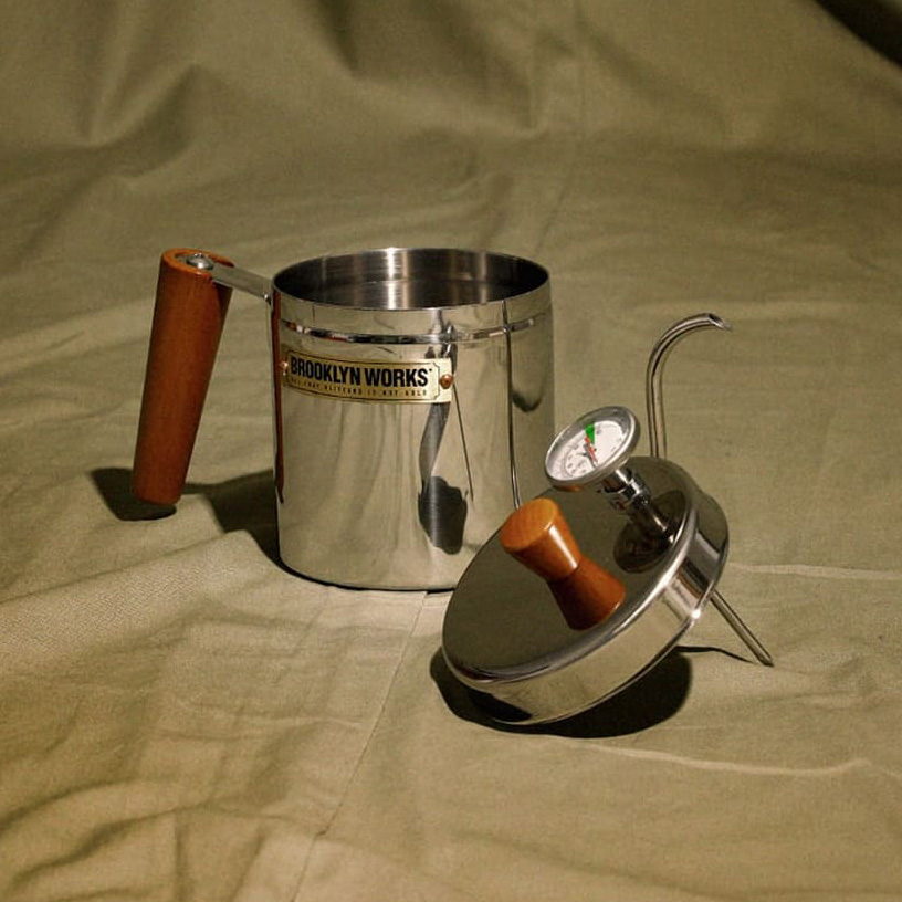 브루클린웍스 써모 드립 케틀 캠핑 온도 측정 스텐 주전자 핸드드립 500ml - 상세 이미지 5