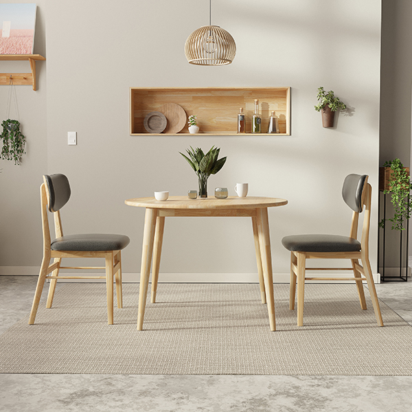 인트리 루이 원목 라운드 2인 식탁세트