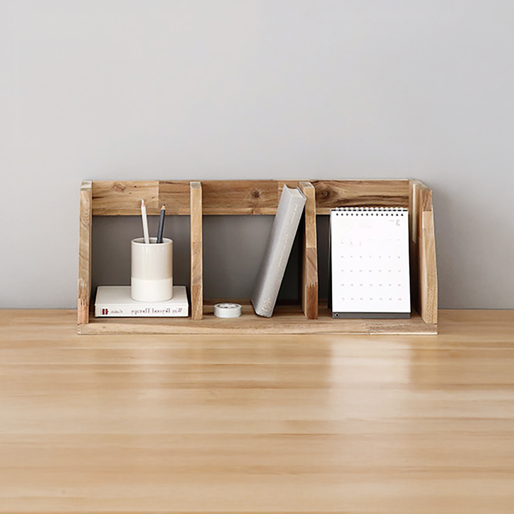 HAN 원목책꽂이 600 600x200x230mm, 1단, 아카시아 내추럴 4224.4565